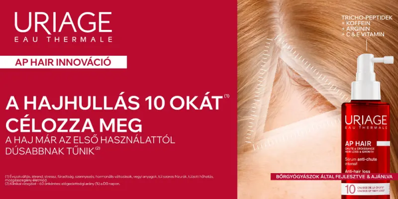 Újdonság az Uriage-tól: AP HAIR termékcsalád ritkuló, meggyengült hajra és a hajnövekedés támogatására