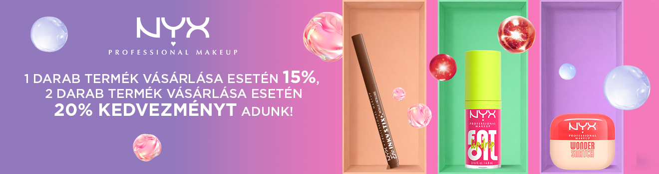 NYX 15-20% kedvezmény 2026.05.