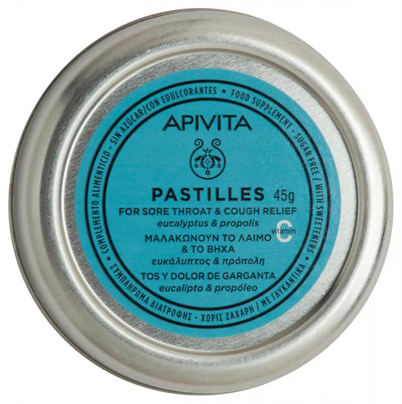 APIVITA Torokpasztilla Eukaliptusz (45 g)