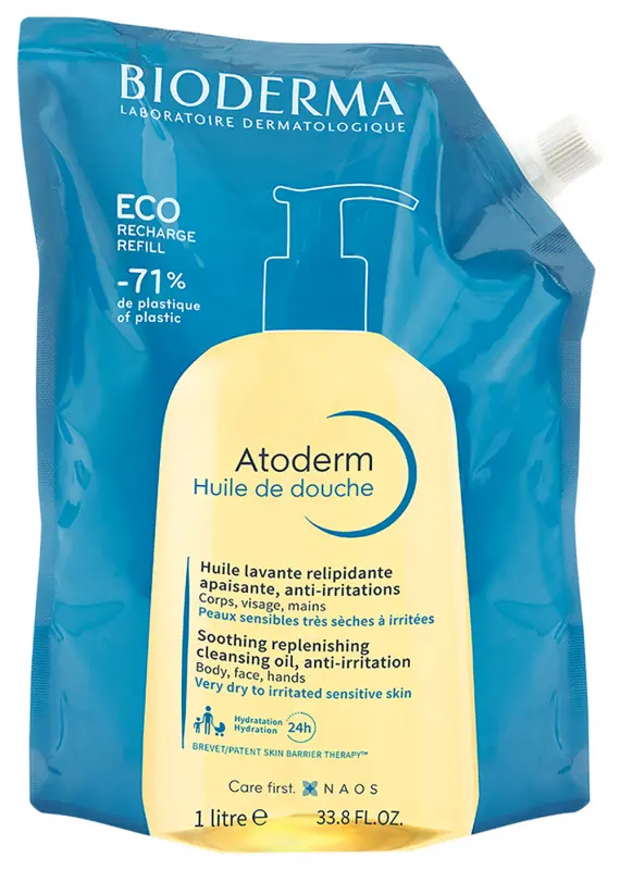 BIODERMA Atoderm Olajtusfürdő Öko-utántöltő 1000 ml