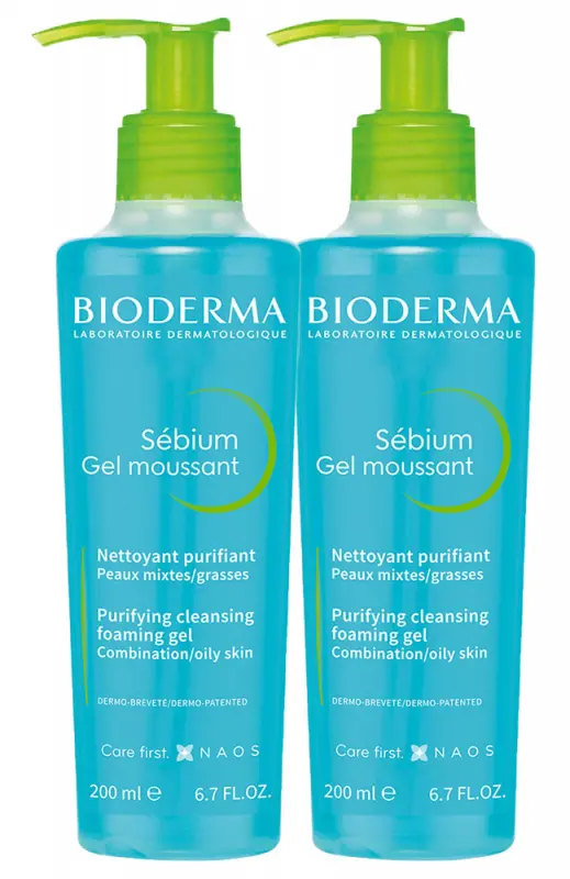 BIODERMA Sébium Gel Moussant habzó gél DUOPACK 2x200 ml BIODERMA Sébium Gel Moussant habzó gél DUOPACK 2x200 ml