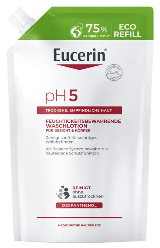 EUCERIN pH5 Folyékony mosakodószer öko-utántöltő 750 ml EUCERIN pH5 Folyékony mosakodószer öko-utántöltő 750 ml