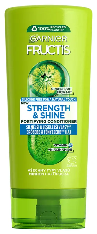 GARNIER Fructis Strength & Shine Hajerősítő balzsam mindenféle gyenge és fakó hajra 200 ml GARNIER Fructis Strength & Shine Hajerősítő balzsam mindenféle gyenge és fakó hajra 200 ml