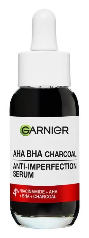 GARNIER Pure Active bőrhibák elleni szérum AHA + BHA AKTÍV SZÉN 30 ml