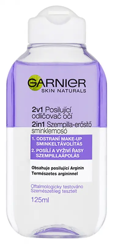 GARNIER Skin Naturals 2in1 szempilla-erősítő sminklemosó 125 ml