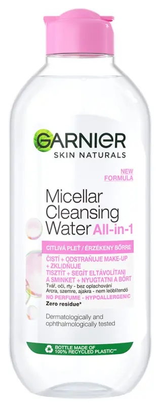 GARNIER Skin Naturals All in One Micellás víz érzékeny bőrre 400 ml GARNIER Skin Naturals All in One Micellás víz érzékeny bőrre 400 ml
