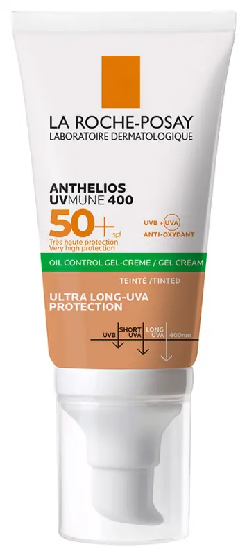 LA ROCHE-POSAY Anthelios Oil Control UVMUNE400 színezett gél-krém arcra SPF 50+ (50 ml) LA ROCHE-POSAY Anthelios Oil Control UVMUNE400 színezett gél-krém arcra SPF 50+ (50 ml)
