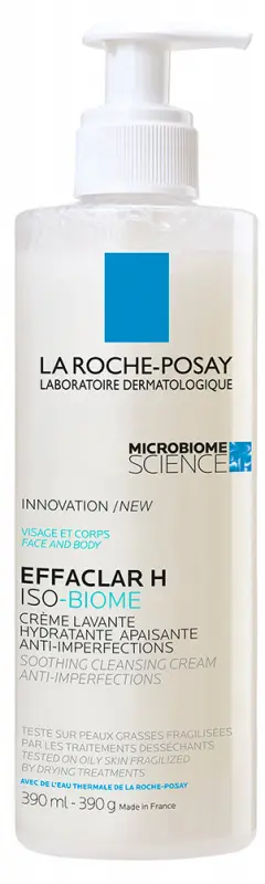 LA ROCHE-POSAY Effaclar H Iso-Biome Hidratáló Arctisztító 390 ml