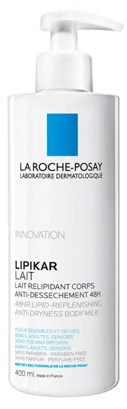 LA ROCHE-POSAY Lipikar Testápoló tej bőrszárazság ellen 400 ml