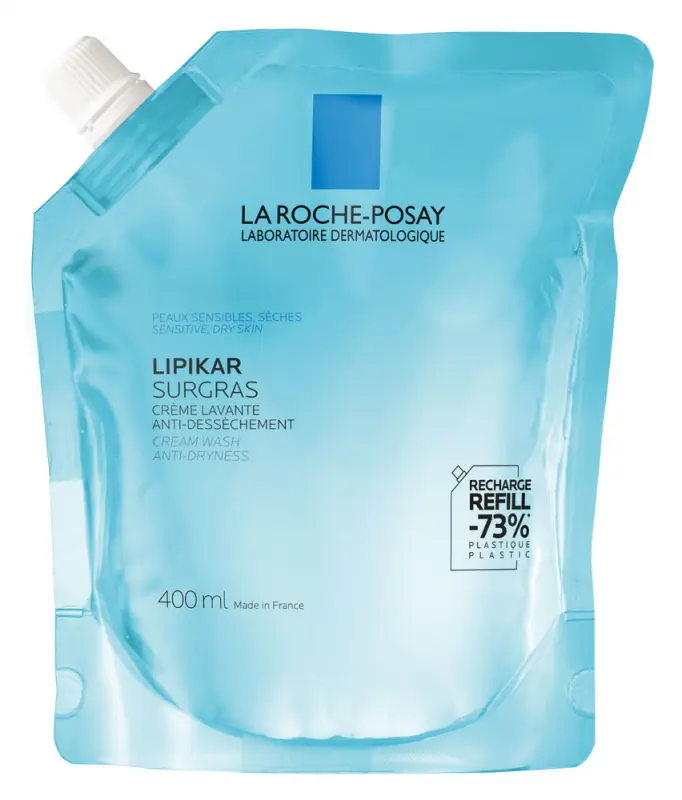 LA ROCHE-POSAY Lipikar Surgras Koncentrált krém-tusfürdő utántöltő 400 ml LA ROCHE-POSAY Lipikar Surgras Koncentrált krém-tusfürdő utántöltő 400 ml