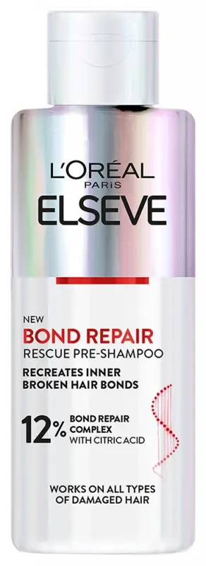 L'ORÉAL PARIS Elseve Bond Repair regeneráló, samponos hajmosás előtti ápoló, a citromsav erejével, mindenféle igénybevett hajtípusra 200 ml
