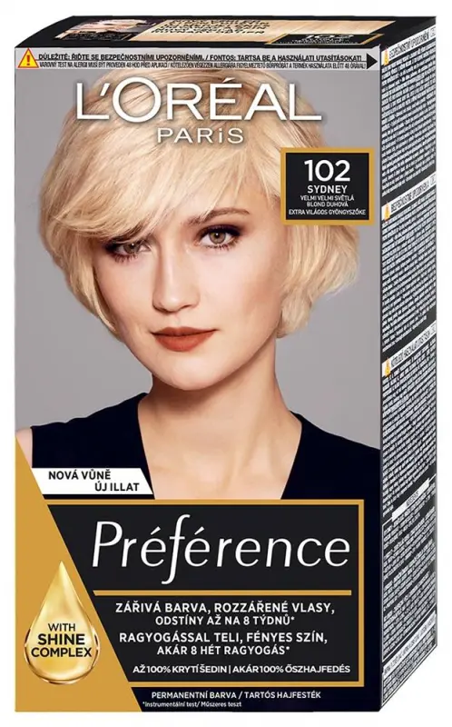 L'ORÉAL PARIS Préférence hajfesték 102 extra világos gyöngyszőke (174 ml)