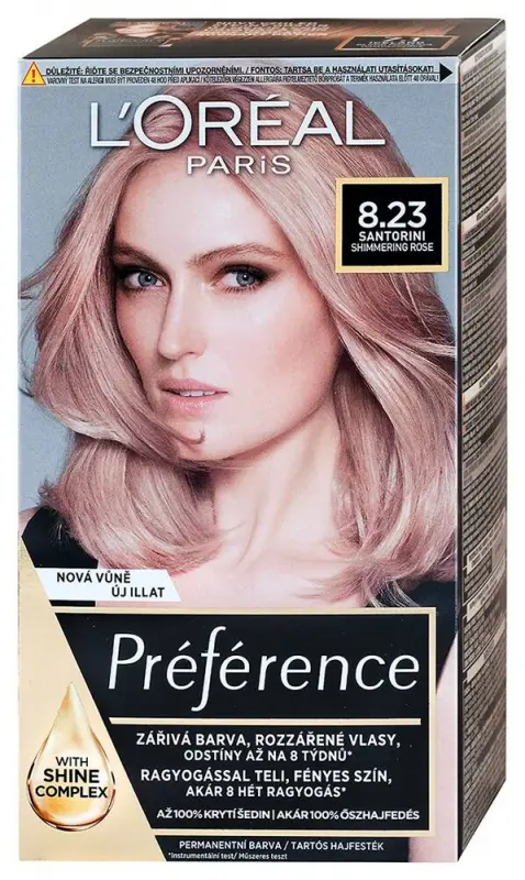 L'ORÉAL PARIS Préférence Hajfesték 8.23 Shimmering rose (174 ml)