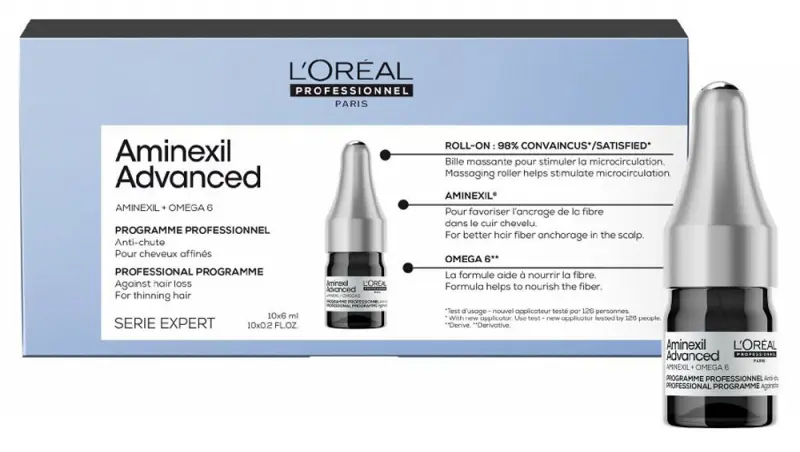L'ORÉAL PROFESSIONNEL Aminexil Advanced kúra - Hajhullásgátló, hajerősítő program hajritkulás ellen 10x6 ml L'ORÉAL PROFESSIONNEL Aminexil Advanced kúra - Hajhullásgátló, hajerősítő program hajritkulás ellen 10x6 ml