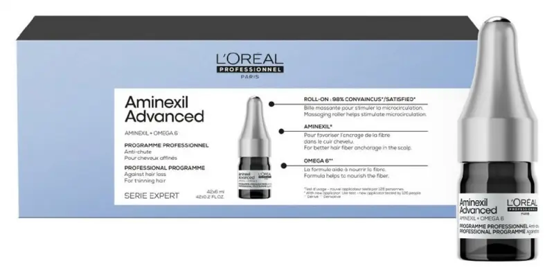 L'ORÉAL PROFESSIONNEL Aminexil Advanced kúra - Hajhullásgátló, hajerősítő program hajritkulás ellen 42x6 ml L'ORÉAL PROFESSIONNEL Aminexil Advanced kúra - Hajhullásgátló, hajerősítő program hajritkulás ellen 42x6 ml