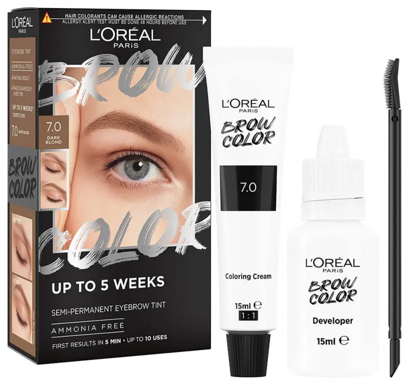 L'ORÉAL PARIS Brow Color 7.0 Dark Blond 5 héten át tartó szemöldökfesték