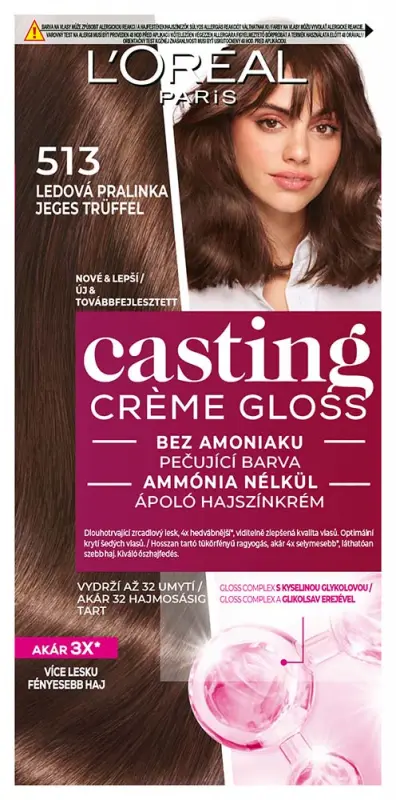 L'ORÉAL PARIS Casting Créme Gloss ápoló hajszínkrém 513 Jeges Trüffel (180 ml)