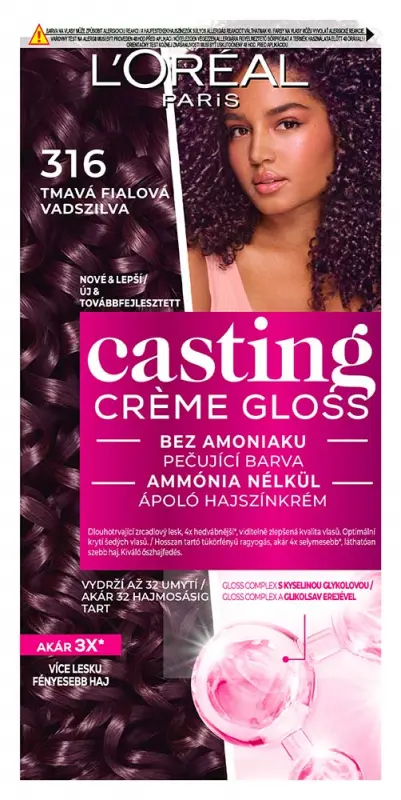 L'ORÉAL PARIS Casting Creme Gloss Hajszínező krém 316 Vadszilva (180 ml)
