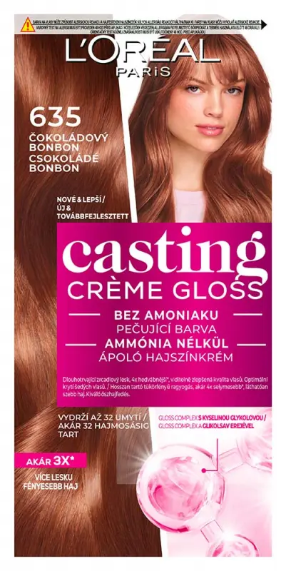 L'ORÉAL PARIS Casting Creme Gloss Hajszínező krém 635 Csokoládé bonbon (180 ml)