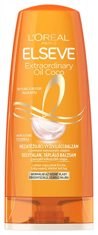 L'ORÉAL PARIS Elseve Extraordinary Oil Coco balzsam normál és száraz hajra kókuszolajjal 200 ml