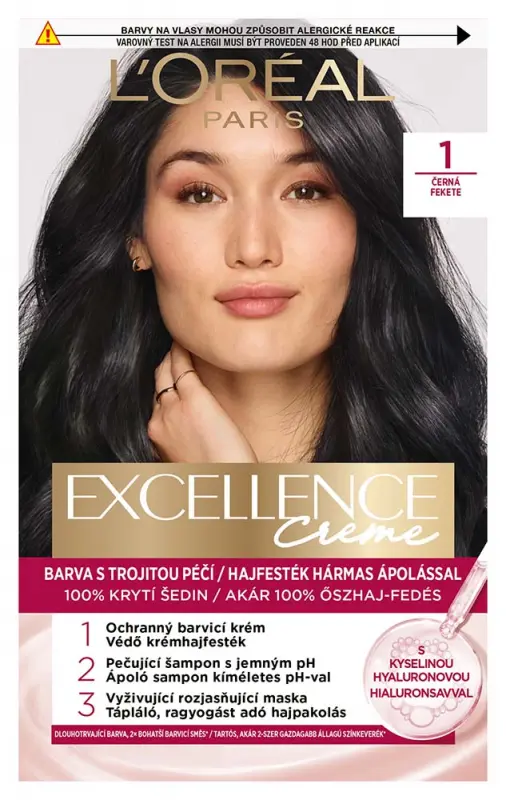 L'ORÉAL PARIS Excellence 1 Fekete 72+48+12+60 ml