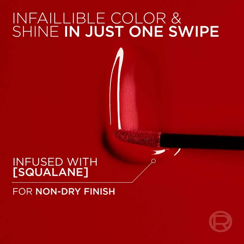 Infaillible Laque Resistance 415 Red Bisou folyékony ajakrúzs 4,3 ml