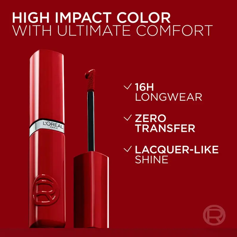 Infaillible Laque Resistance 415 Red Bisou folyékony ajakrúzs 4,3 ml