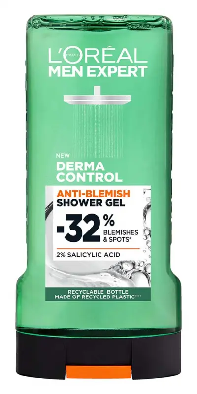 L'ORÉAL PARIS Men Expert Derma Control bőrhibák elleni tusfürdő gél 300 ml