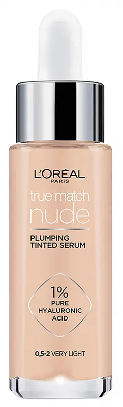 L'ORÉAL PARIS True Match Nude Tinted Serum, színezett szérum 0,5-2 Very Light (30 ml)