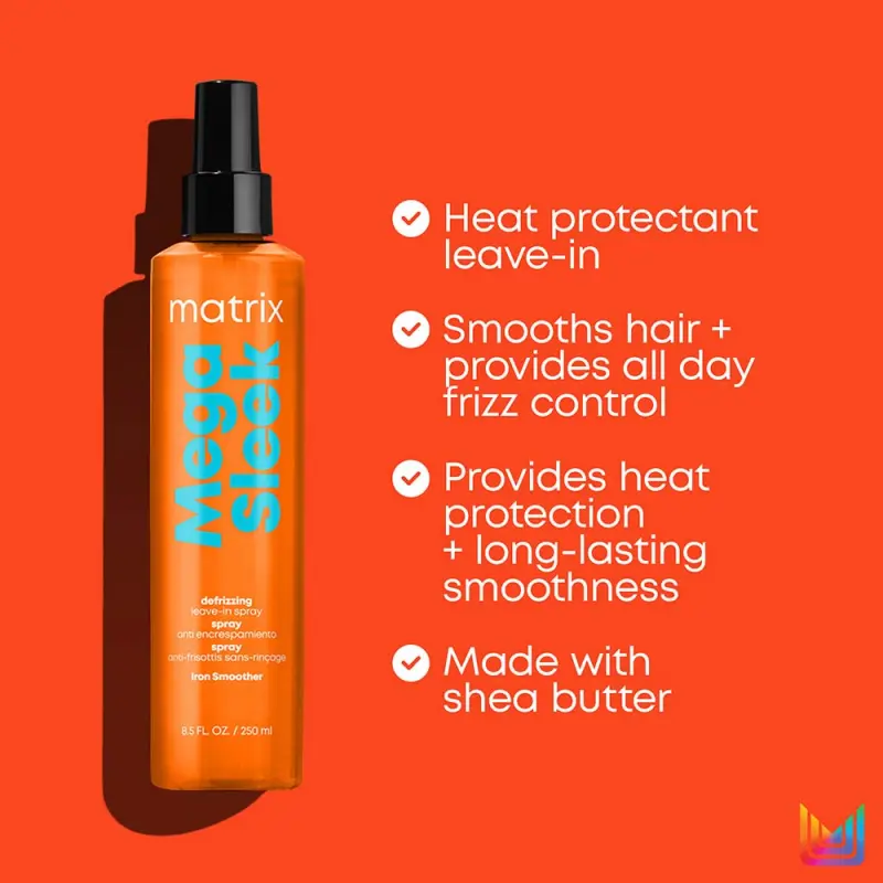 Mega Sleek Iron Smoother Hővédő permet a haj lesimításáért 250 ml