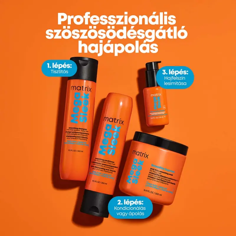 Mega Sleek Simító Maszk nehezen kezelhető, szöszösödő hajra 500 ml