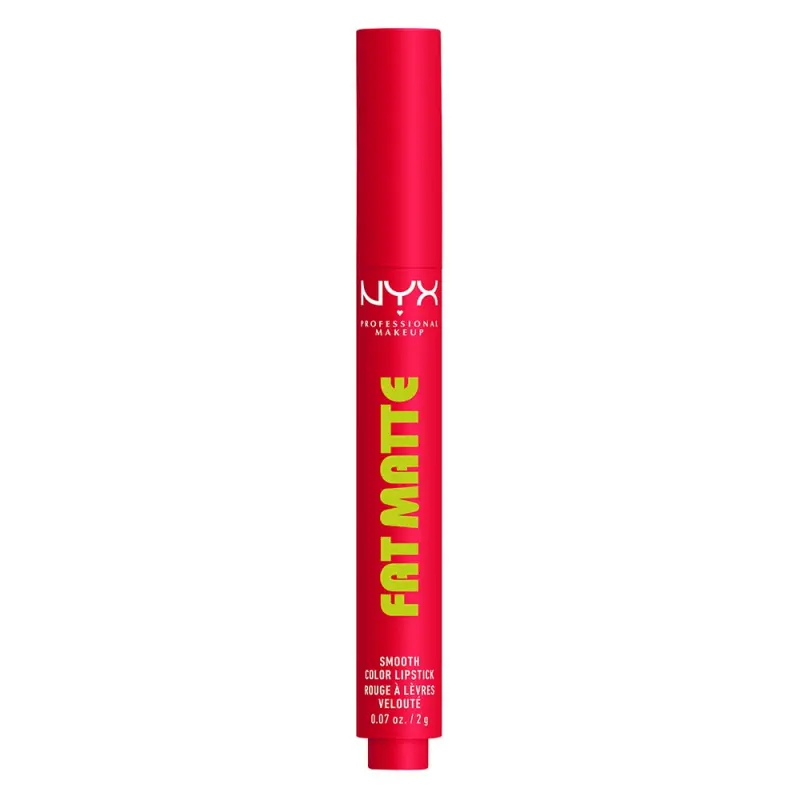 NYX PROFESSIONAL MAKEUP Fat Matte Smooth Color Lipstick matt hatású ajakrúzs 15 Fuzzy Flame 2 g
