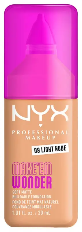 NYX PROFESSIONAL MAKEUP Make 'EM Wonder Foundation alapozó 09 Light Nude 30 ml