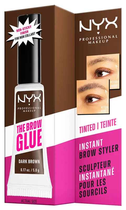 NYX PROFESSIONAL MAKEUP The Brow Glue Instant Styler- Cool Brown
