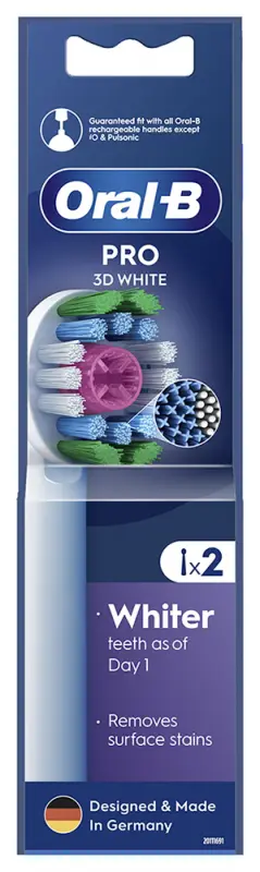 ORAL-B EB18-2 3D White Pótfej 2 db - X-sörte