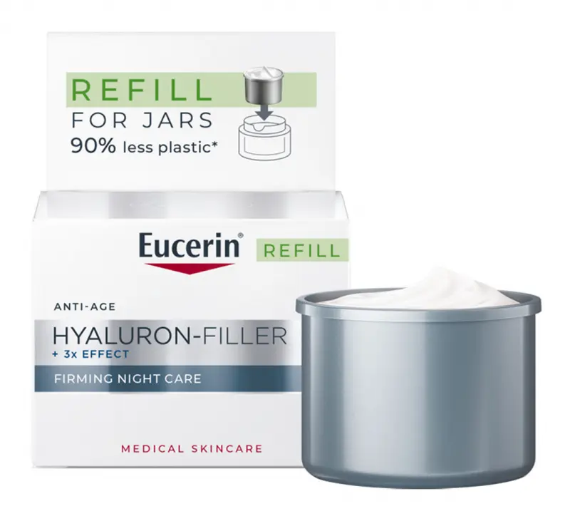 EUCERIN Hyaluron-Filler ráncfeltöltő éjszakai arckrém öko-utántöltő 50 ml