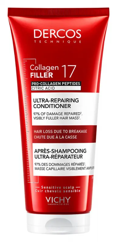 VICHY Dercos Collagen 17 Filler Ultra-Regeneráló hajbalzsam 200 ml VICHY Dercos Collagen 17 Filler Ultra-Regeneráló hajbalzsam 200 ml