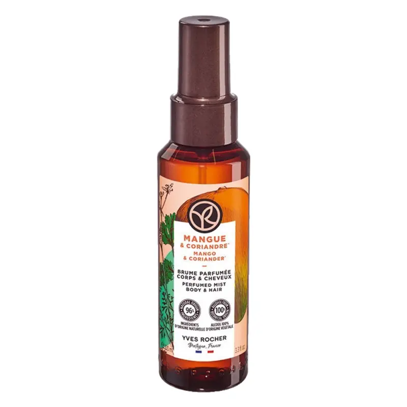 YVES ROCHER Bain De Nature Haj- és testpermet Mangó & Koriander 100 ml