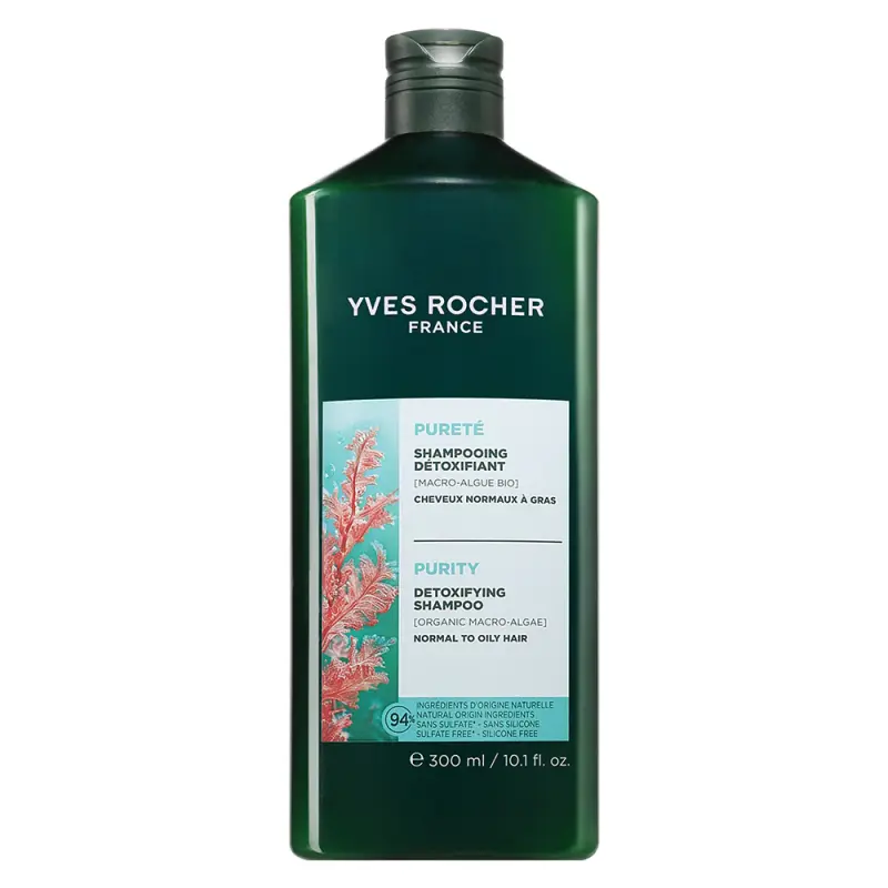 YVES ROCHER Pure Detox Sampon bio algával 300 ml YVES ROCHER Pure Detox Sampon bio algával 300 ml